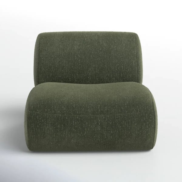 Fleuron Curved Accent Chair - Natural Wood.