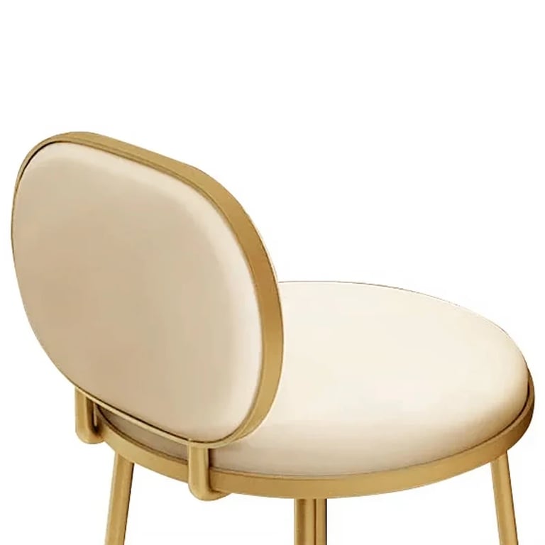 صورة كرسي البار إيلويز – إطار ذهبي مع مسند ظهر مبطن