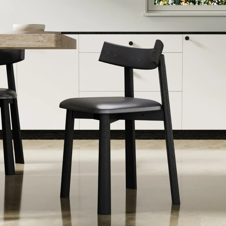 Picture of Kairo Noir Dining Chair – Painted Elegance in Natural Wood