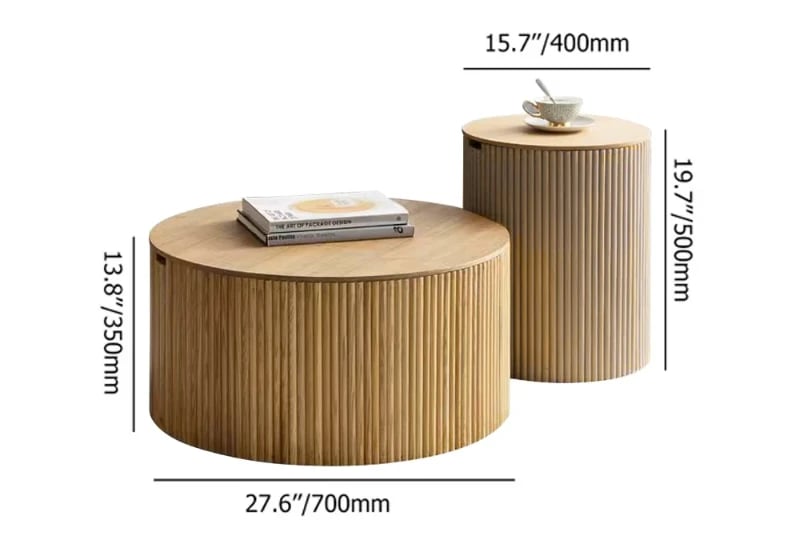 Picture of Ravilo Natural Wood Coffee Table Set