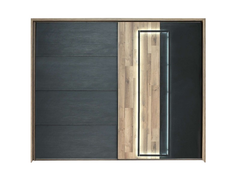 Picture of Loftline Natural Wood Bedroom Set – Floating Nightstands