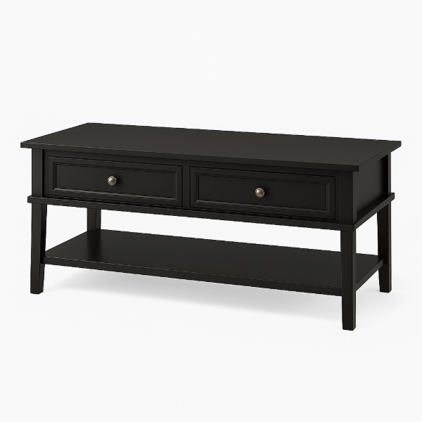 صورة سوديرفيل طاولة قهوة خشب طبيعي بأدراج تخزين