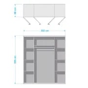 Picture of Landvetter door wardrobe with Mirror