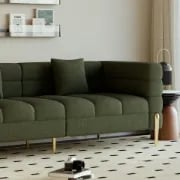Verdi Sofa Set – Two Sofas in Modern Design made of Natural Wood with Gold Legs
