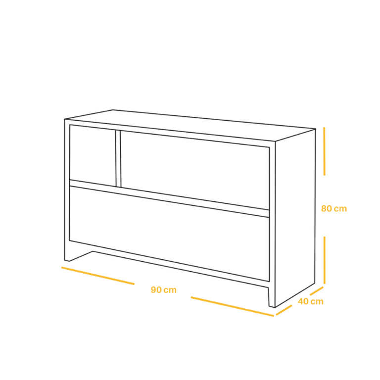 Solvia – Natural Wood Coffee Corner Cabinet with Open & Closed Storage