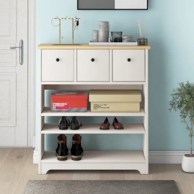 صورة سناڨي رف أحذية ابيض - 3 أدراج