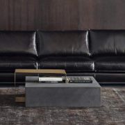 Axis Modern Coffee Table – Natural Wood & Metal