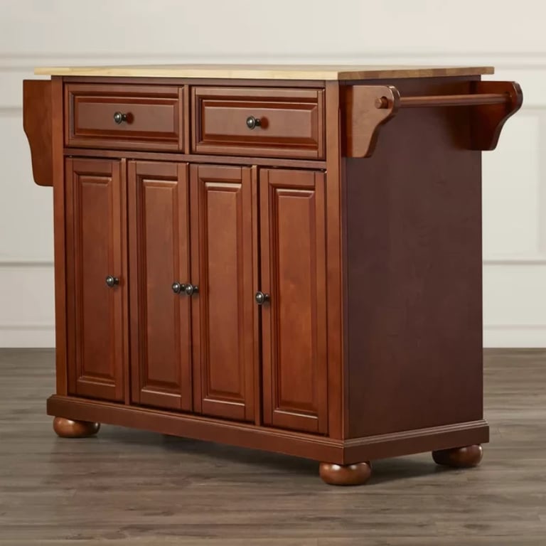 Talya Wide Rolling Kitchen Island