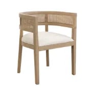 Lioren Dining Set – Natural Wood & Rattan