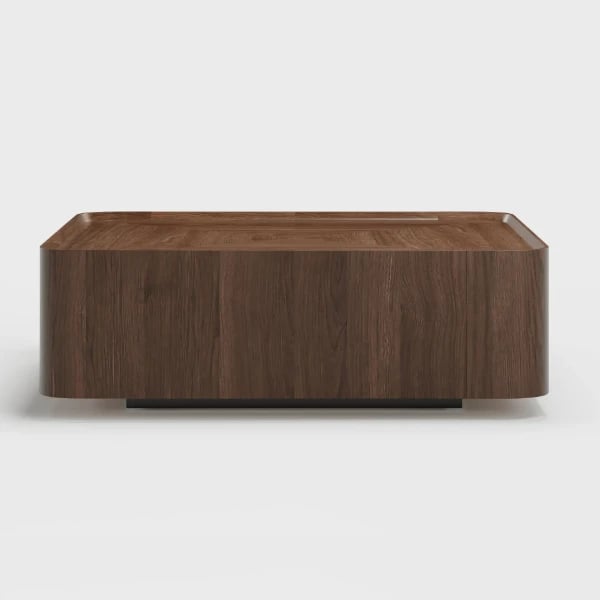 Lunado Square Coffee Table – Elegant Brown Natural Wood