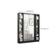 Merin – Natural Wood Room Divider with Shelves on Both Sides