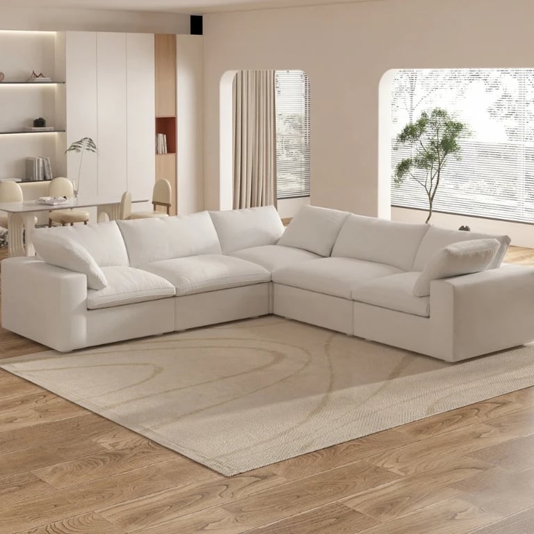 Picture of Delansy L-Shaped Sectional Natural wood