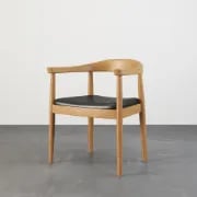 Picture of Torno Solid Curve Armchair – Resilient Natural Wood for Dining & Living