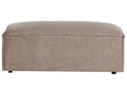 Maren Ottoman – Soft Upholstery with Natural Wood Frame