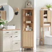 Picture of Bronze Natural wood Bathroom Cabinet