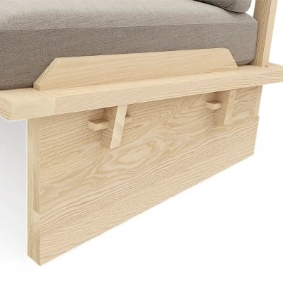 Picture of Wilson Classic Armchair – Natural Wood with Cushions