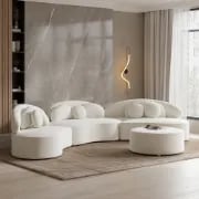 Picture of Rotana Curved Floor Sectional Sofa – Artistic 3-Piece Design