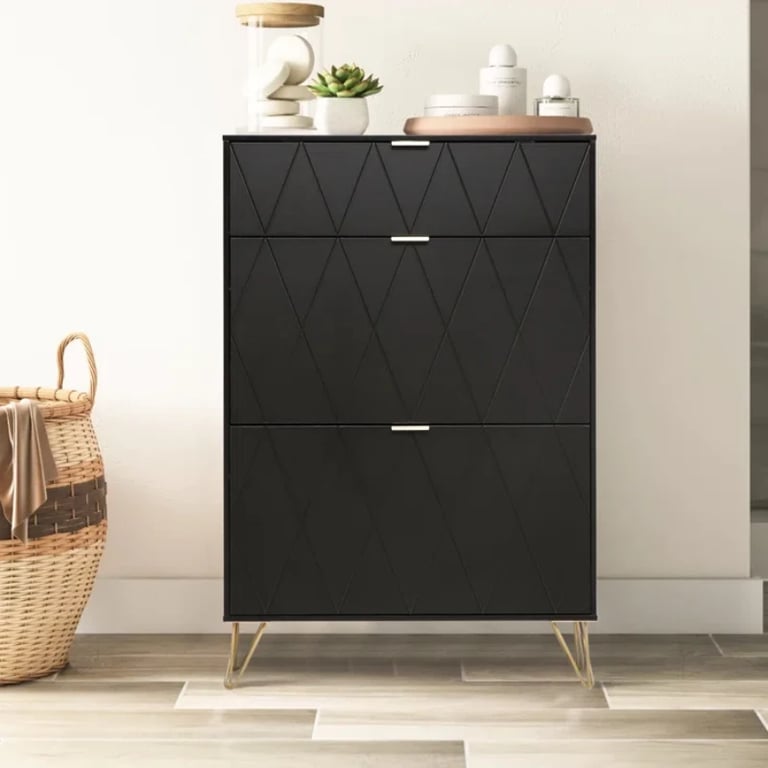 White Aadhyareddy 12 Pairs Solid + Manufactured Wood Shoe Storage Cabinet