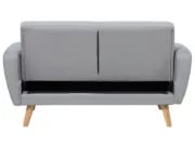 Éliane Convertible Sofa from natural wood legs  & Tufted Backrest.