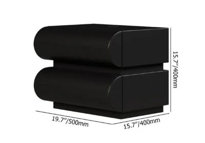 Humply – Curved Drawer Nightstand in Natural Wood