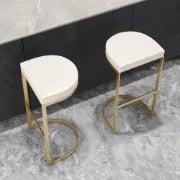 Aurélie Modern Bar Stool –  with Golden Base