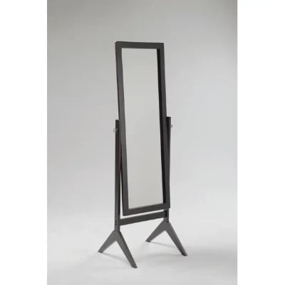 Crown Mark Espresso Rectangular Cheval Mirror