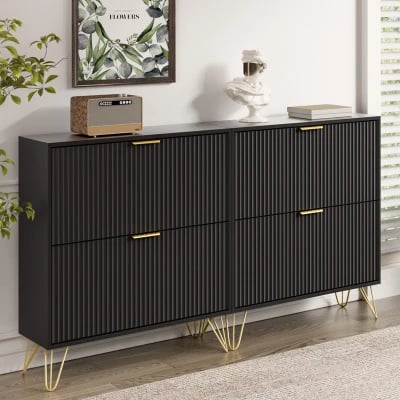 Picture of Pivot Shoe Cabinet - Natural wood