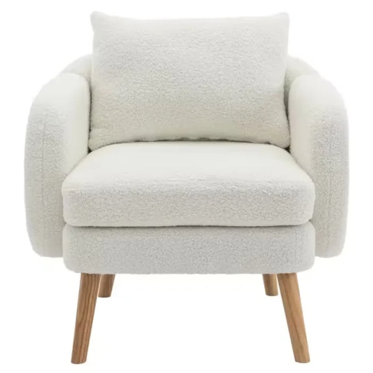 Picture of Velvera Velvet Armchair – Soft Comfort with Natural Wood Legs