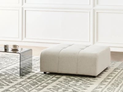 Orlen Ottoman – Contemporary Design with Natural Wood Frame