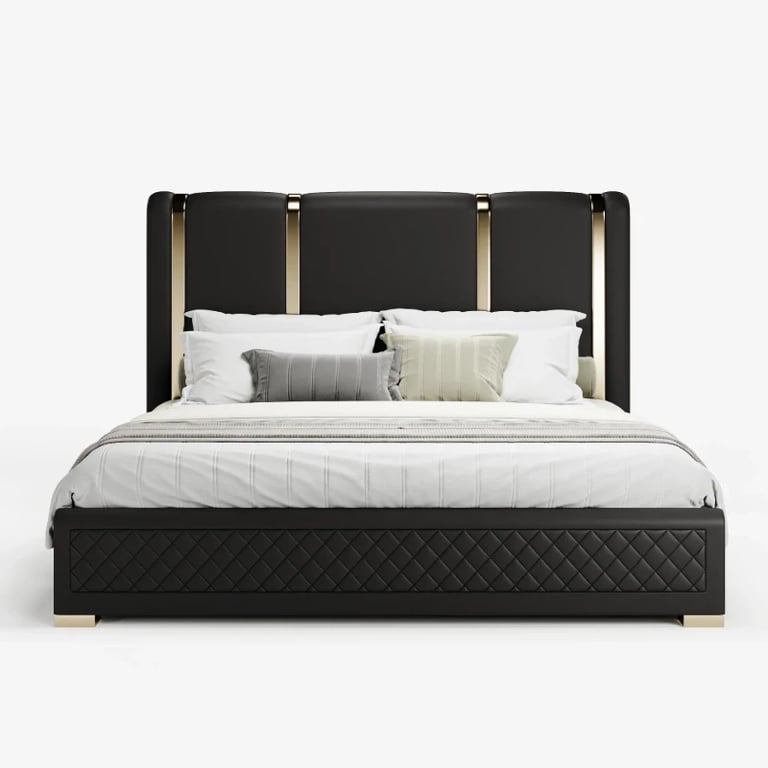 صورة سرير أوريليا لوكس  – أسود وذهبي