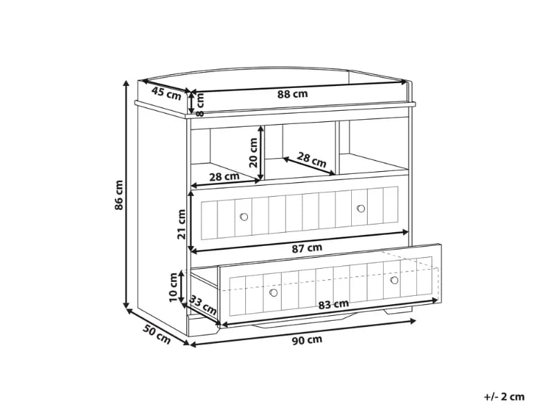 Rangio Baby Natural wood Changing Unit.