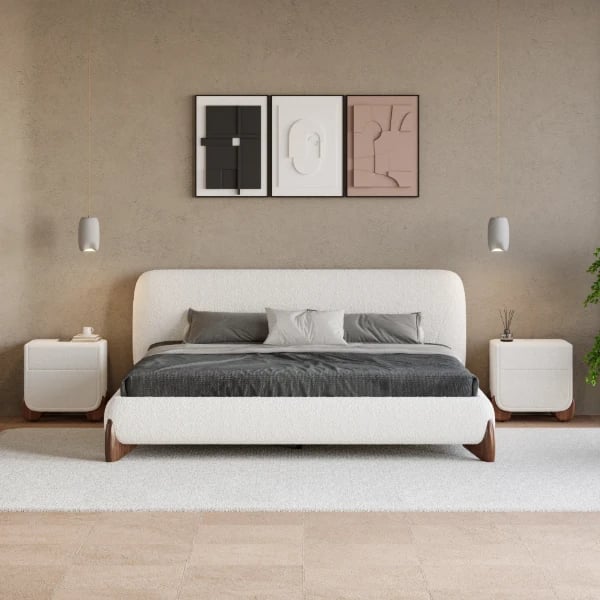 Picture of Creven Modern Bed - Natural wood