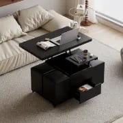 Picture of Landro  Natural Wood  Coffee Table with Drawers