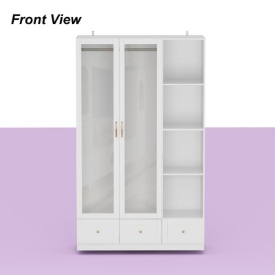 Picture of Glassy Multi-unit and multi-use wardrobe natural wood
