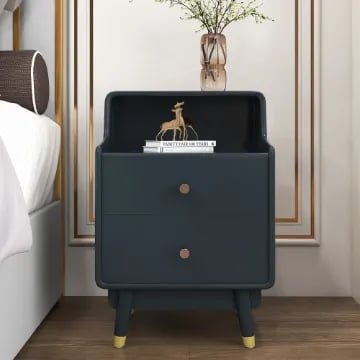 Picture of Solo - Modern Bedroom Table with 2 Drawers