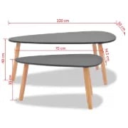 Hearns 3 Legs 2 Nesting Coffee Table