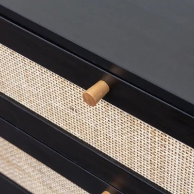 Picture of Maven – Black Rattan 6-Drawer Chest