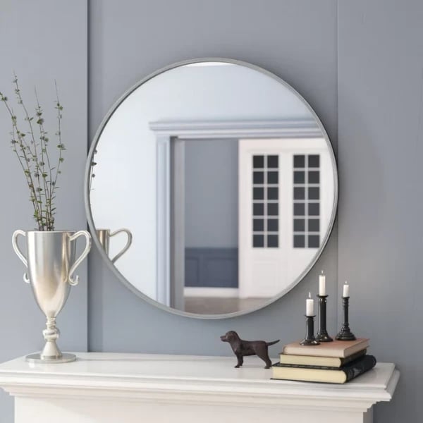 Zora Round Metal Wall Mirror