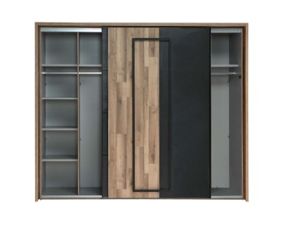 Picture of Loftline Natural Wood Bedroom Set – Floating Nightstands