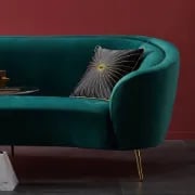 Picture of Velly Modern Deep Green Velvet Sofa