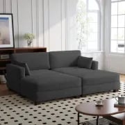 Picture of Rusto Sofa – Natural Wood Convertible Modular Sectional