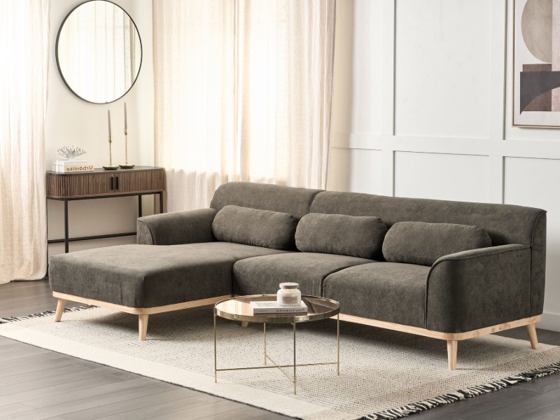 Picture of Milano L-Shaped Sectional – Natural Wood