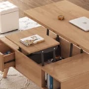 Picture of Splash Natural Wood Coffee Table – With Storage & Drawers