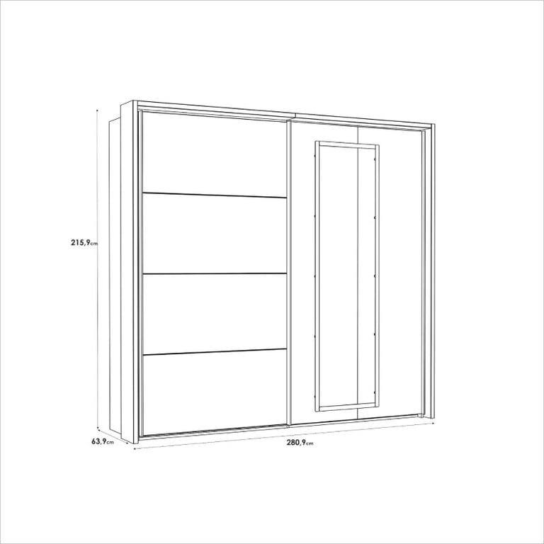 Picture of Loftline Natural Wood Bedroom Set – Floating Nightstands