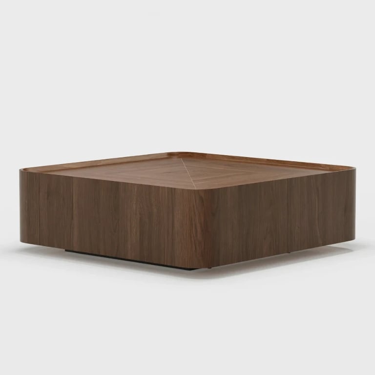 صورة طاولة القهوة المربعة لونادو – خشب طبيعي بلون بني أنيق