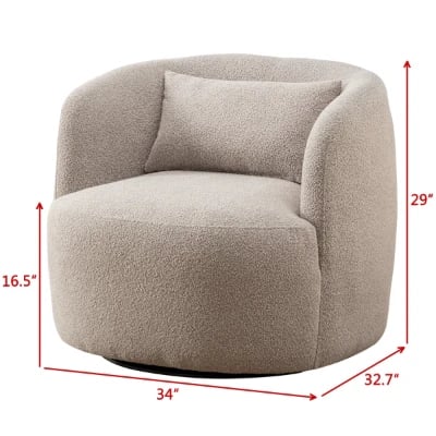 صورة .مونارك كرسي بذراعين منحنيين – من الخشب الطبيعي