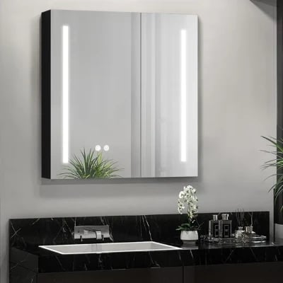 صورة مرآة مضيئة مع مساحة تخزين - إليزيه
