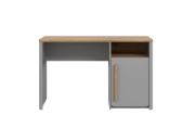 Picture of Séna Modern Desk with Storage Cabinet & Open Shelf – Natural Wood
