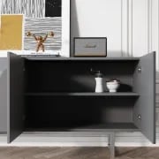 Picture of Venela Modern Sideboard Natural wood with Metal legs