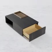 صورة سيلا طاولة قهوة عصرية وخشب طبيعي مع مساحة تخزين